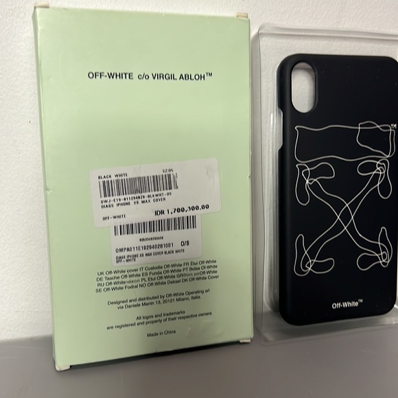 Off-White × Virgil Abloh iPhone X & XS Max White and Black X Logo Bumper Case - Picture 3 of 3